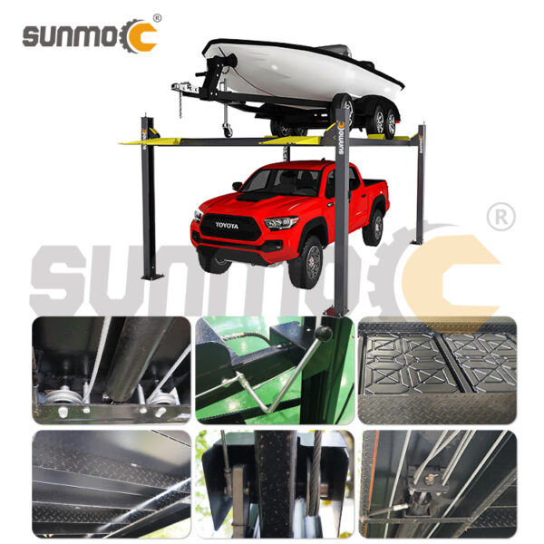 SAMFD Two Floor 4 Post Car Parking Lift Equipment - Image 3